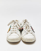 Gucci Ace Women's Leather Embroidered Pineapple &amp; Ladybug Low-Top Trainers - UK2.5