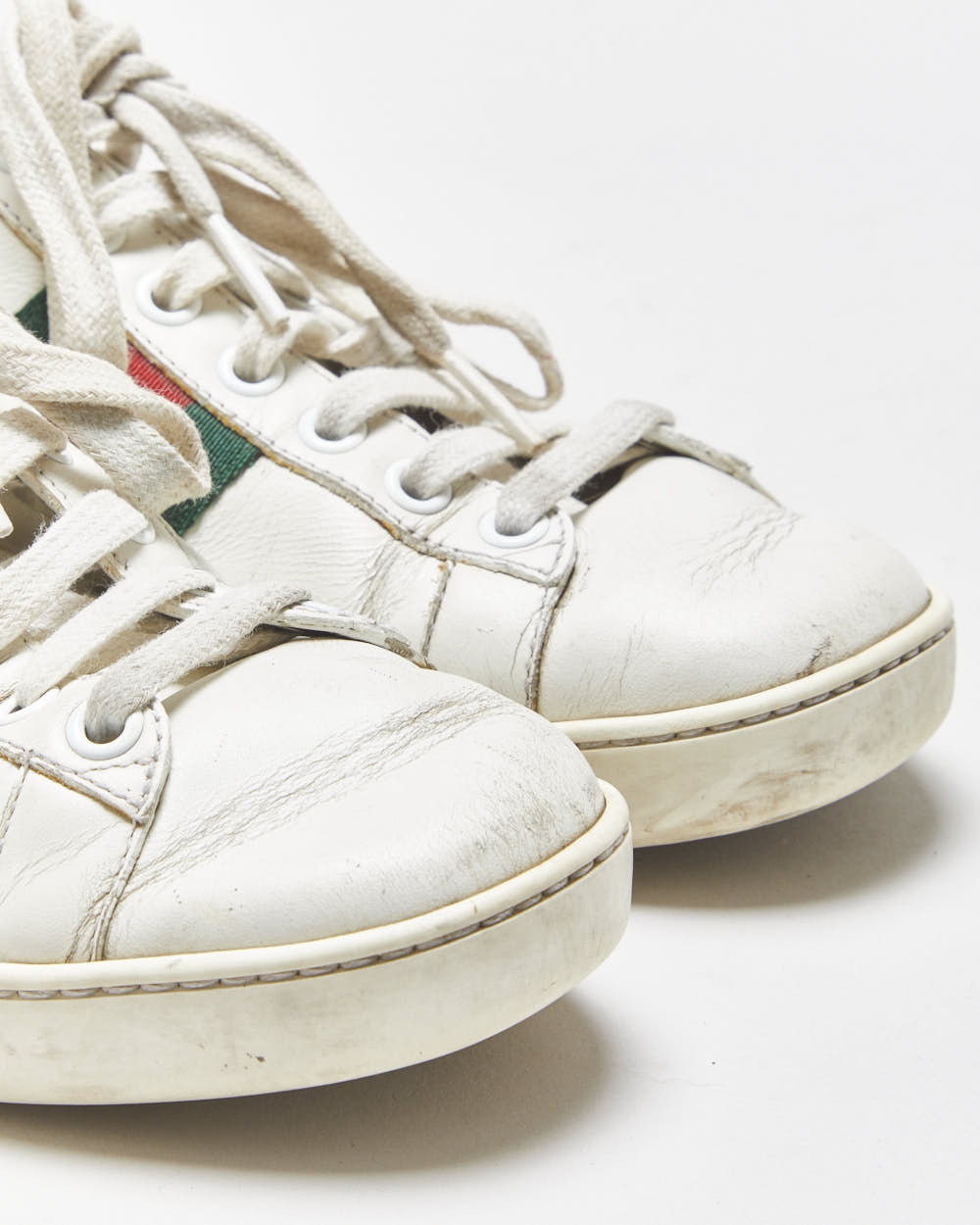 Gucci Ace Women's Leather Embroidered Pineapple &amp; Ladybug Low-Top Trainers - UK2.5
