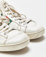 Gucci Ace Women's Leather Embroidered Pineapple &amp; Ladybug Low-Top Trainers - UK2.5