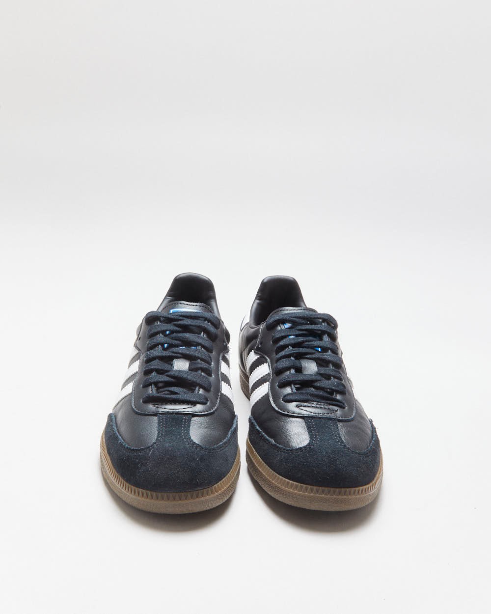 DS Adidas Samba Black Leather Trainers - UK6