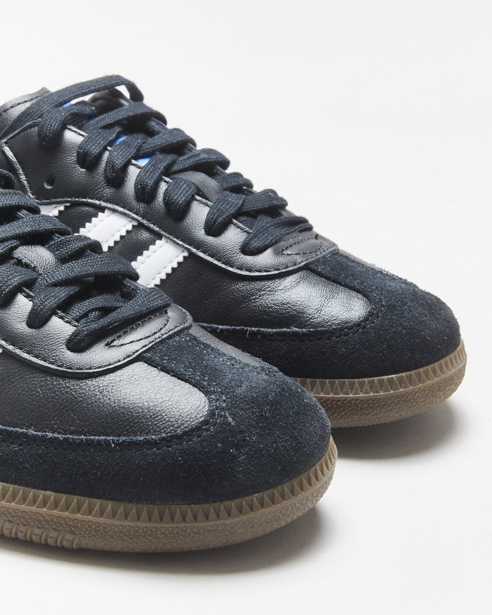 DS Adidas Samba Black Leather Trainers - UK6