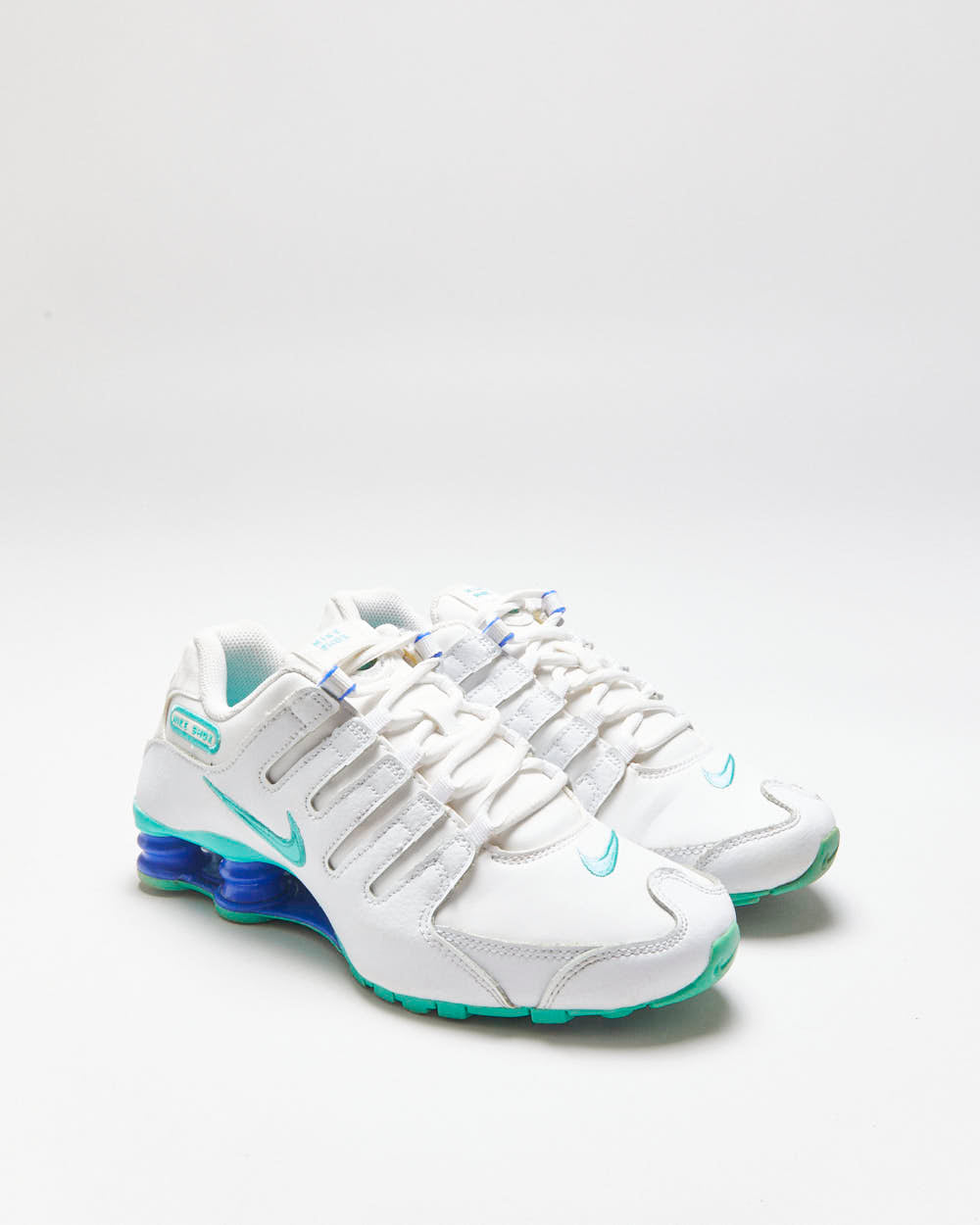 2015 Nike Shox NZ White/Racer Blue Women's Trainers - UK4.5