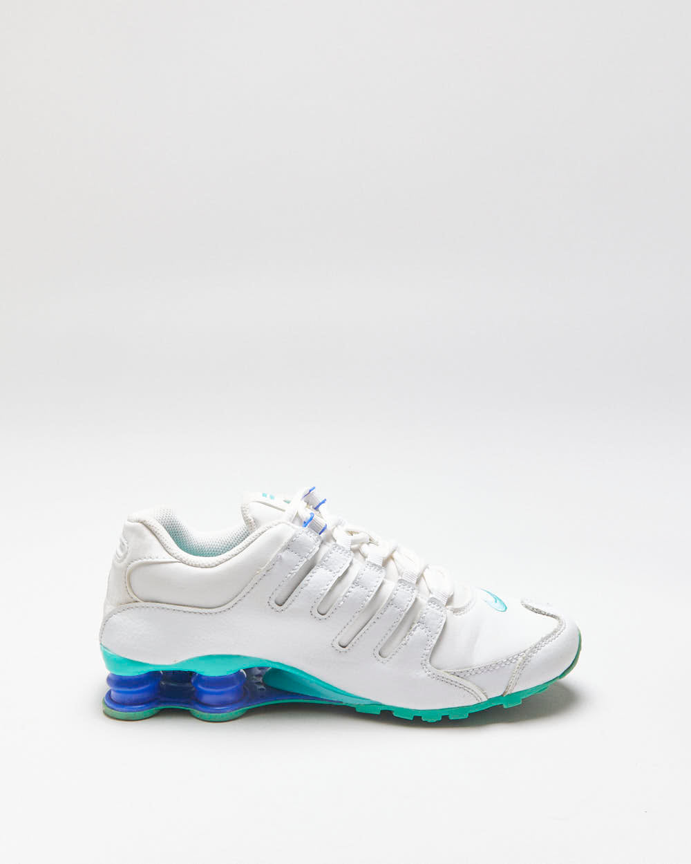 2015 Nike Shox NZ White/Racer Blue Women's Trainers - UK4.5