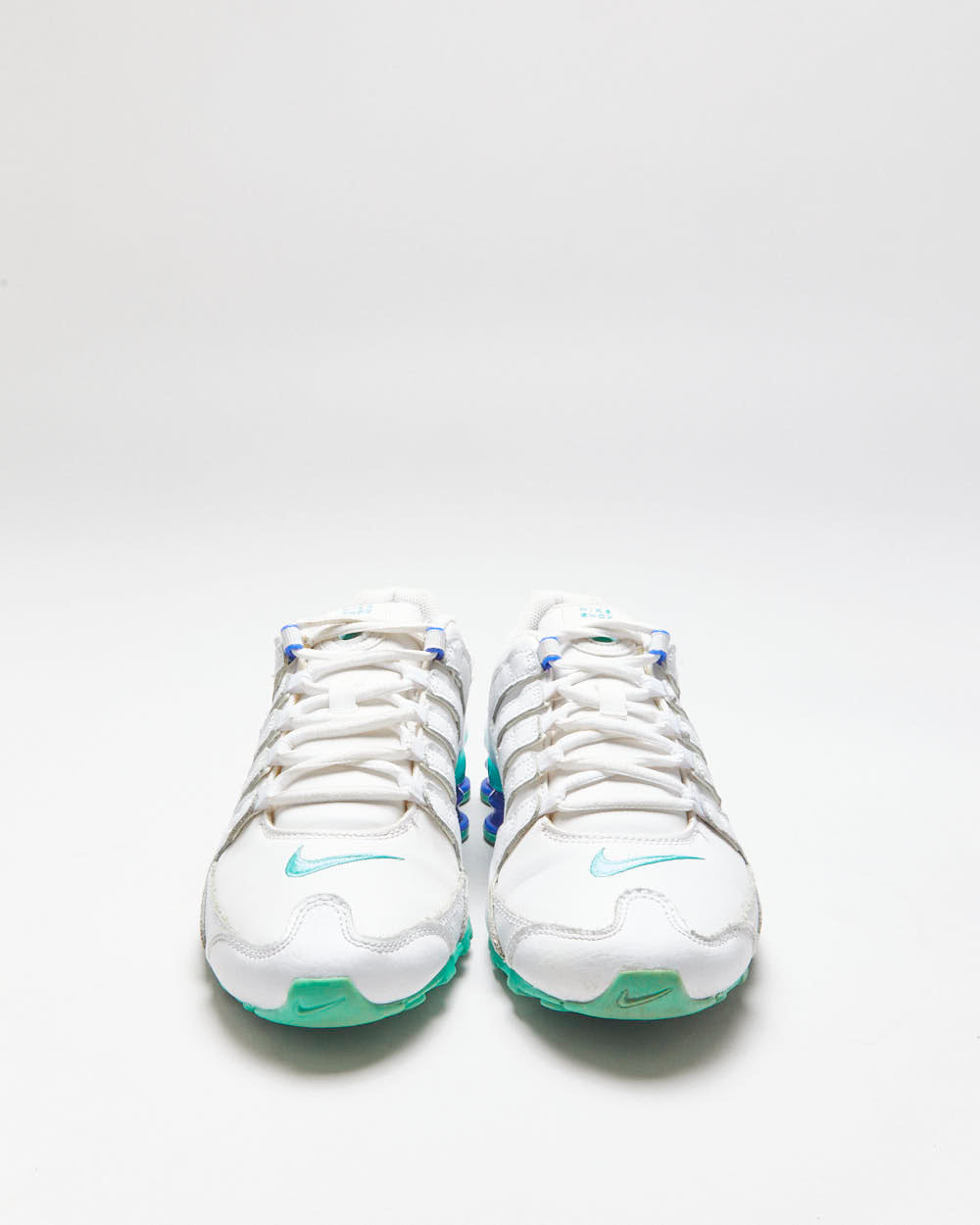 2015 Nike Shox NZ White/Racer Blue Women's Trainers - UK4.5