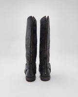 Vintage Frye Philip Harness Women's Grained Leather Knee High Riding Boots - UK6.5