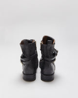 Vintage A.S.98 Women's Leather Buckle Biker Ankle Boots - UK6