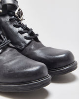 Vintage A.S.98 Women's Leather Buckle Biker Ankle Boots - UK6