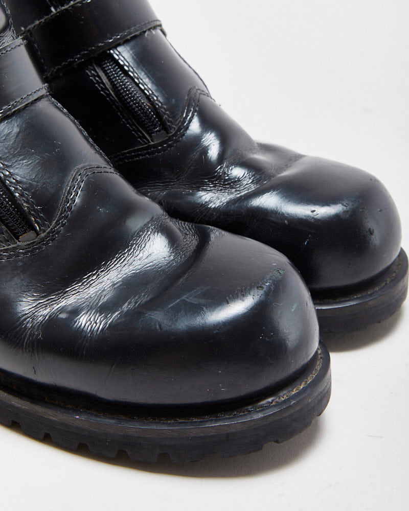 Vintage Harley Davidson Women's Leather Ankle Buckle Biker Boots - UK6.5