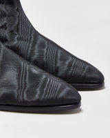 Nicole Saldana Yenna Chrome Heel Satin Ankle Boots - UK7