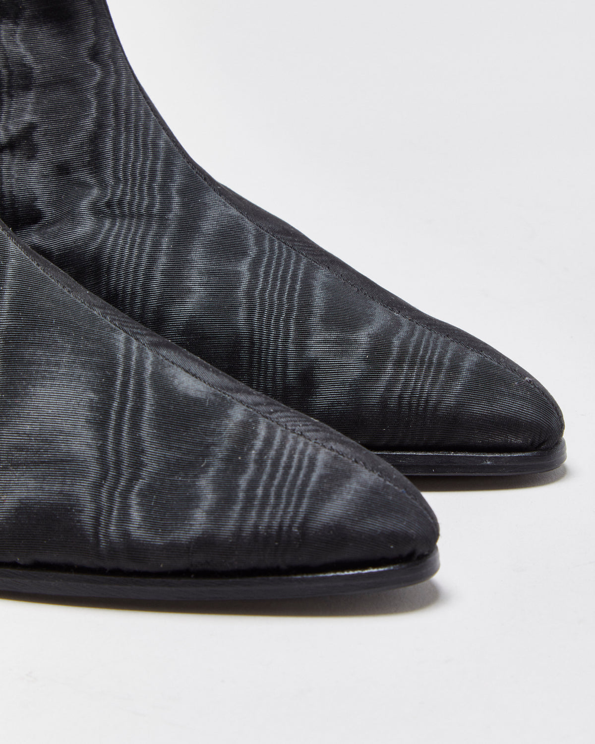 Nicole Saldana Yenna Chrome Heel Satin Ankle Boots - UK7