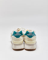 New Balance 574+ Turtledove/Vintage Teal Platform Trainers - UK5.5