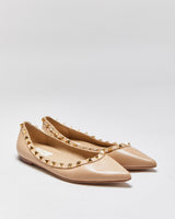 Valentino Garavani Rockstud Pointy Ballet Flats - UK3