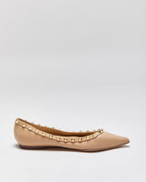Valentino Garavani Rockstud Pointy Ballet Flats - UK3