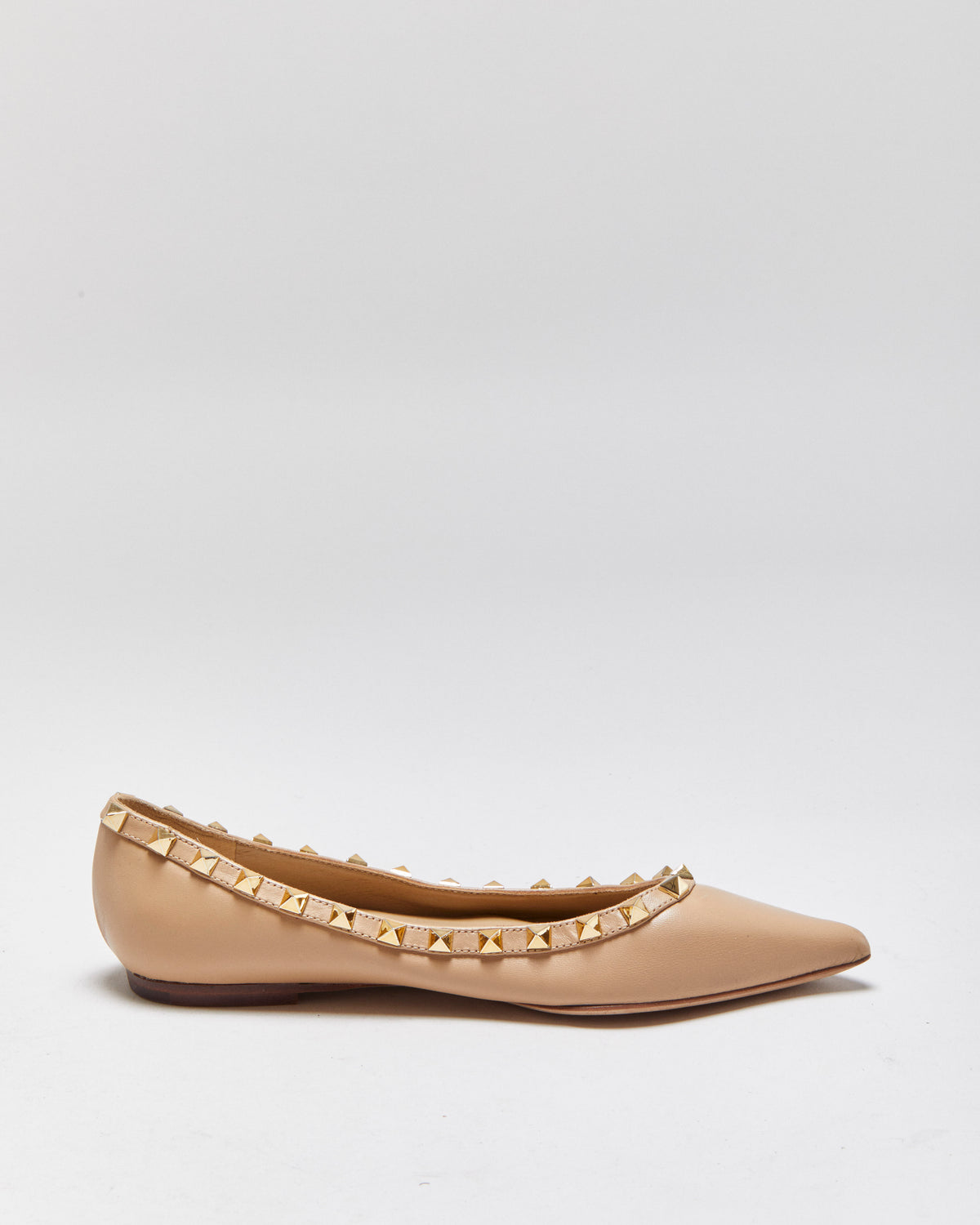 Valentino Garavani Rockstud Pointy Ballet Flats - UK3