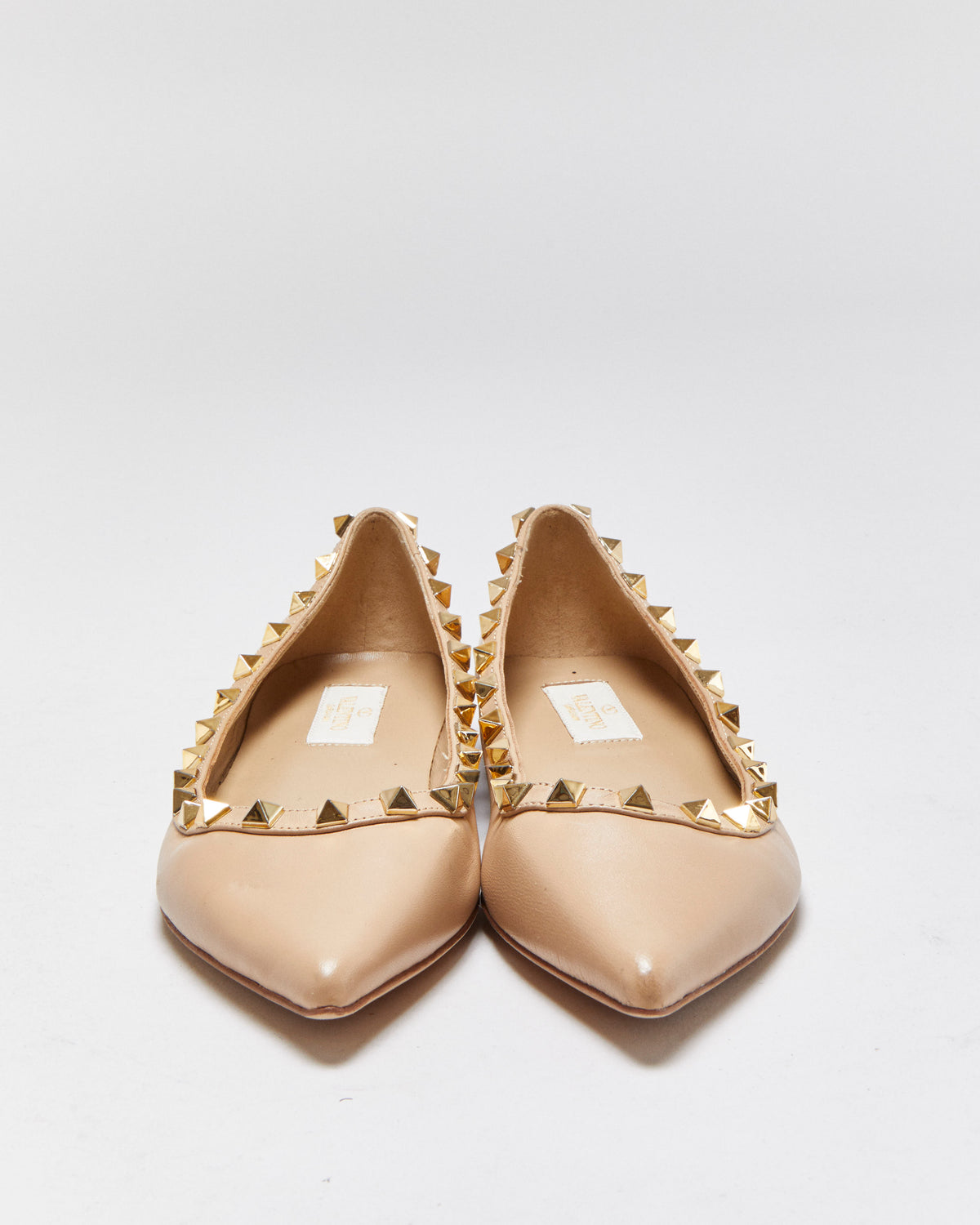 Valentino Garavani Rockstud Pointy Ballet Flats - UK3