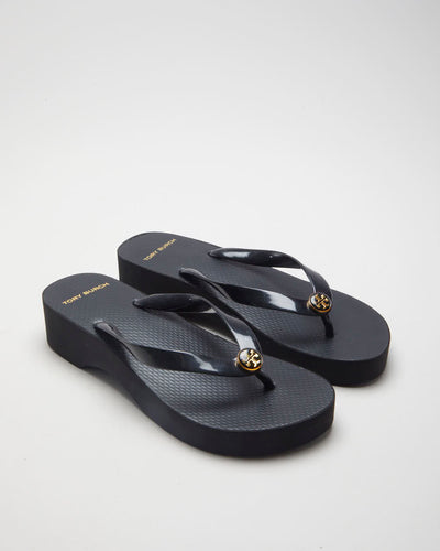Black Tory Burch Platform Sandals - UK 4.5