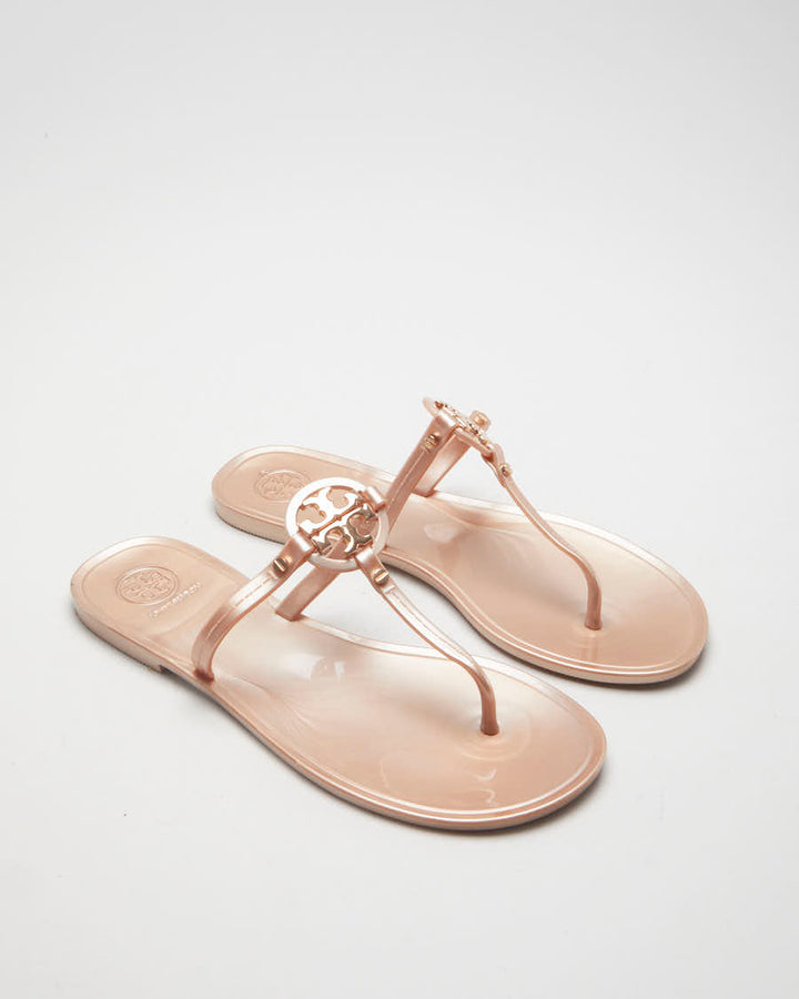 Rose Gold Tory Burch Flip Flops - UK 4.5