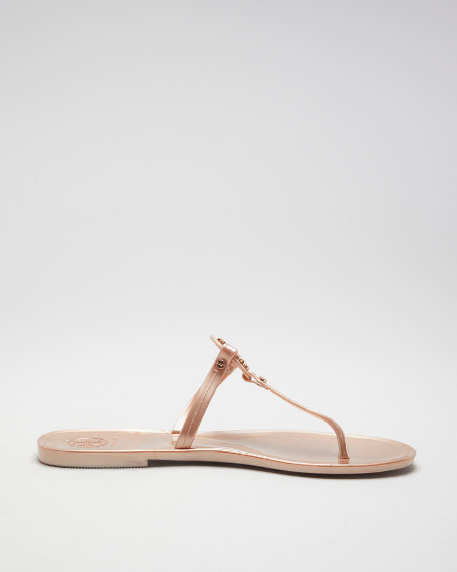 Rose Gold Tory Burch Flip Flops - UK 4.5