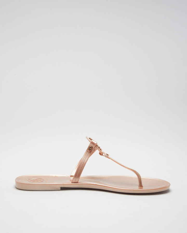 Rose Gold Tory Burch Flip Flops - UK 4.5