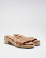 Brown Tory Burch Woven Sandals