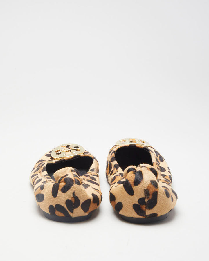 Leopard Print Tory Burch Calf Hair Reva Ballet Flats - 6.5