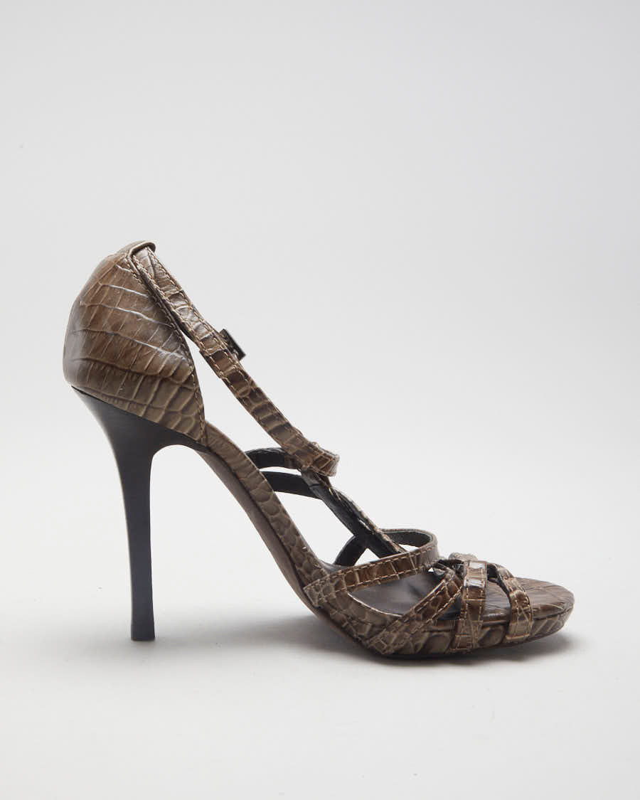 Crocodile Print Tory Burch Heels - UK 4