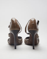 Crocodile Print Tory Burch Heels - UK 4