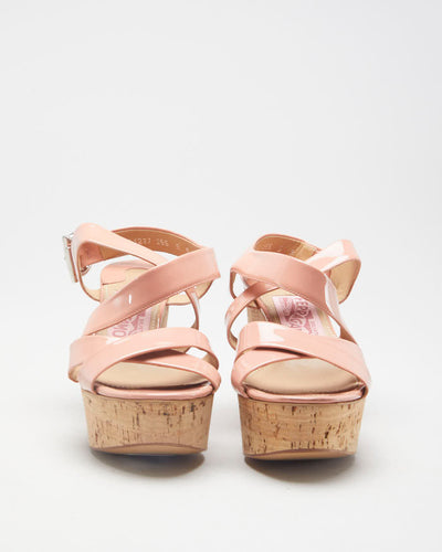 Pink Salvatore Ferragamo Wedge Heels - UK 2.5