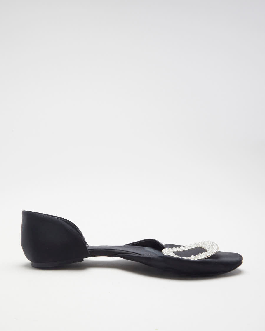 Black Roger Vivier Chips Strass Ballet Flats - UK 3.5