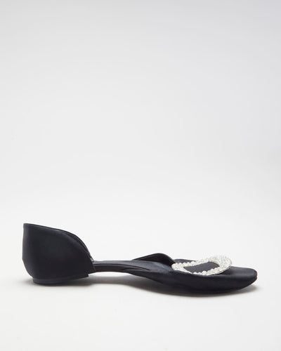 Black Roger Vivier Chips Strass Ballet Flats - UK 3.5