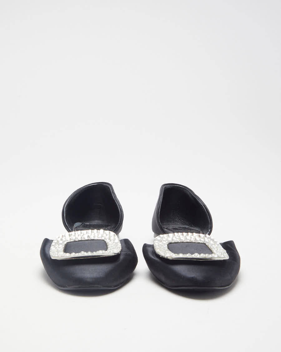 Black Roger Vivier Chips Strass Ballet Flats - UK 3.5