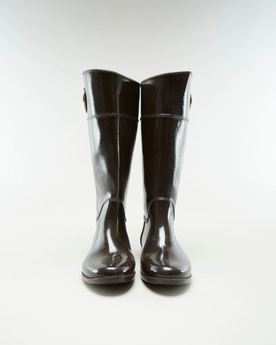 Michael Kors Brown Wellington Boots - UK 9