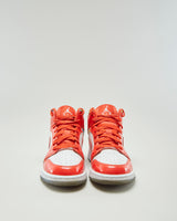 Jordan 1 Mid Barcelona Sweater Red Patent - Womens UK 4.5