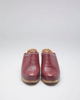 Vintage Lofsko Maroon Leather Clogs - EUR 37