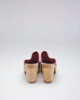 Vintage Lofsko Maroon Leather Clogs - EUR 37