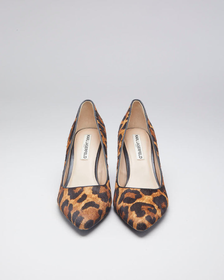Karl Lagerfeld Leopard Cow Fur Heels - EUR 38.5