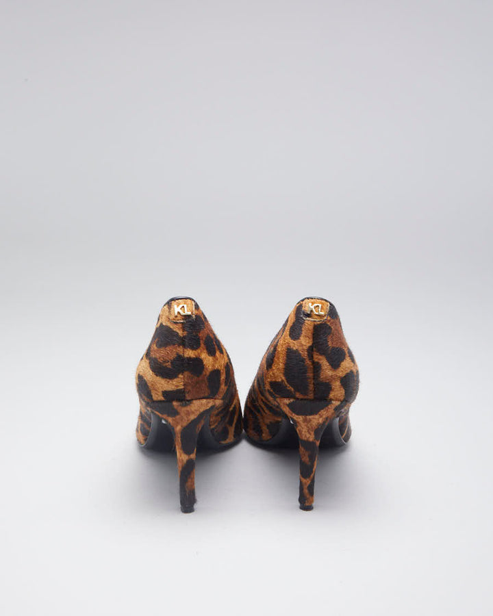 Karl Lagerfeld Leopard Cow Fur Heels - EUR 38.5