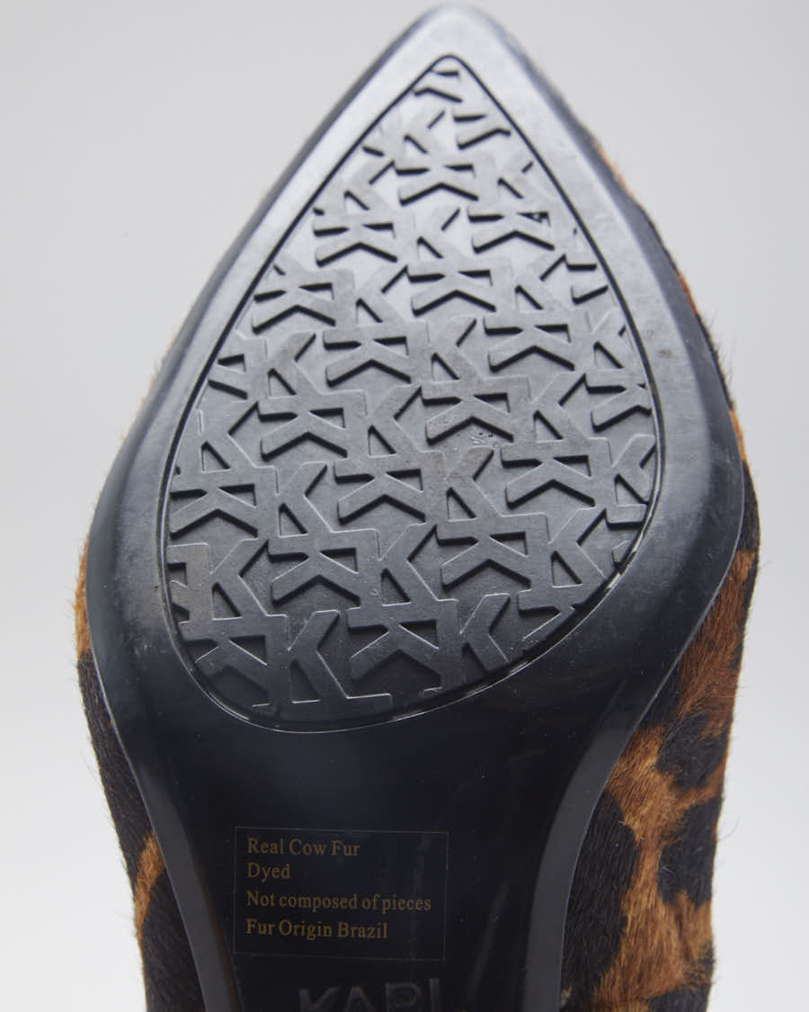 Karl Lagerfeld Leopard Cow Fur Heels - EUR 38.5