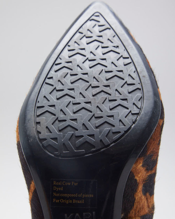 Karl Lagerfeld Leopard Cow Fur Heels - EUR 38.5