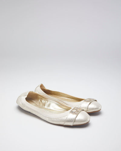 Coach Metallic Gold Ballet Flats - US 9.5