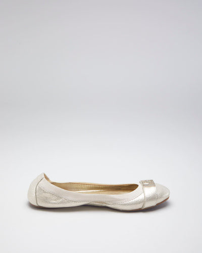 Coach Metallic Gold Ballet Flats - US 9.5