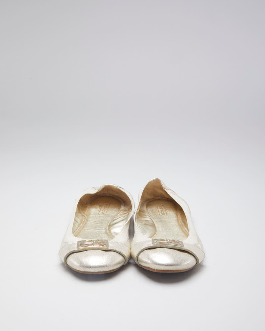 Coach Metallic Gold Ballet Flats - US 9.5