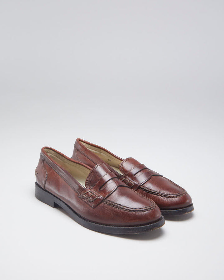 Vintage Bally Brown Leather Loafers - EUR 36