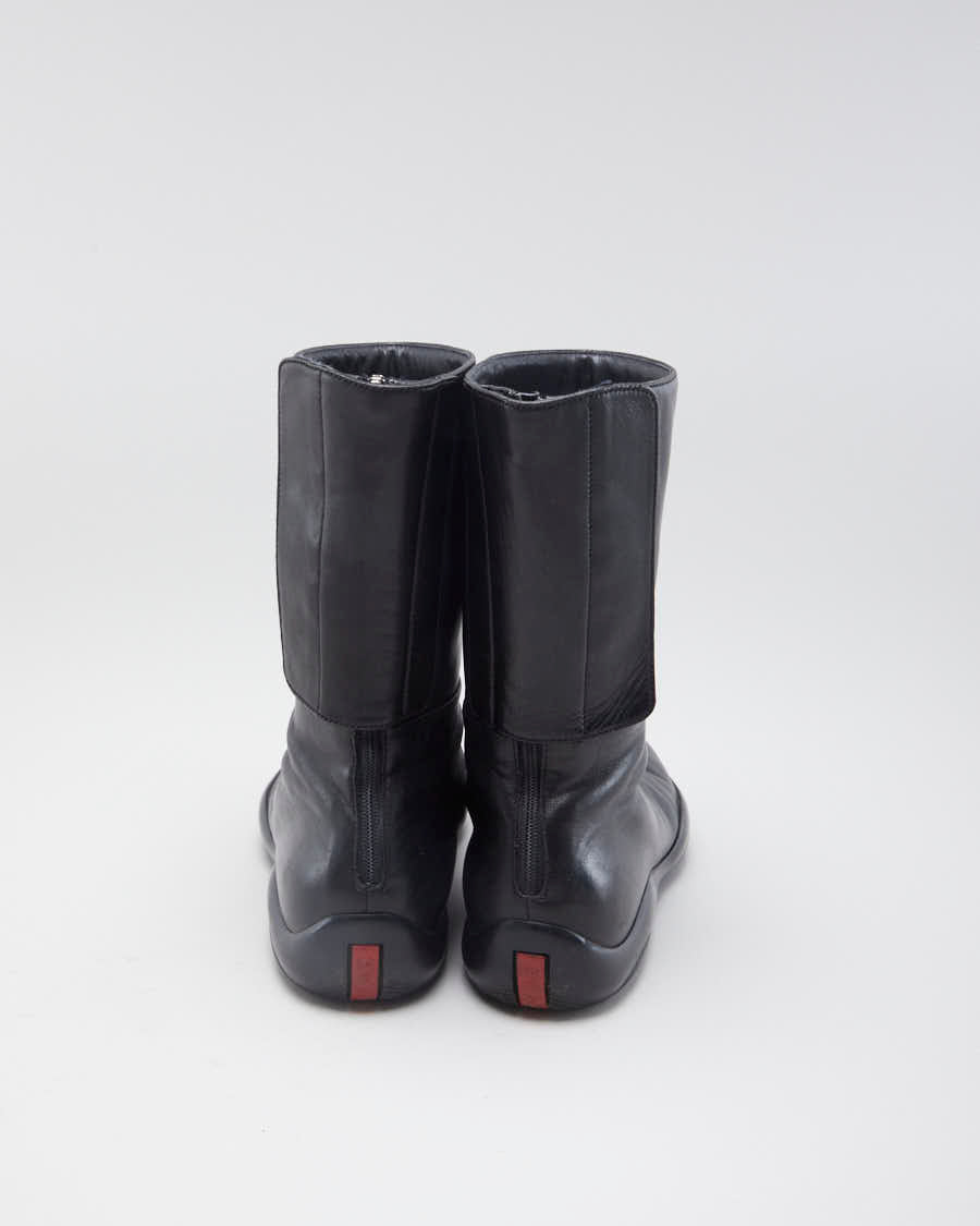 靴 PRADA Ankle Pouch Boots Vintage size36 90's Vintage Women's Black Prada ankle boots - 3 – Rokit