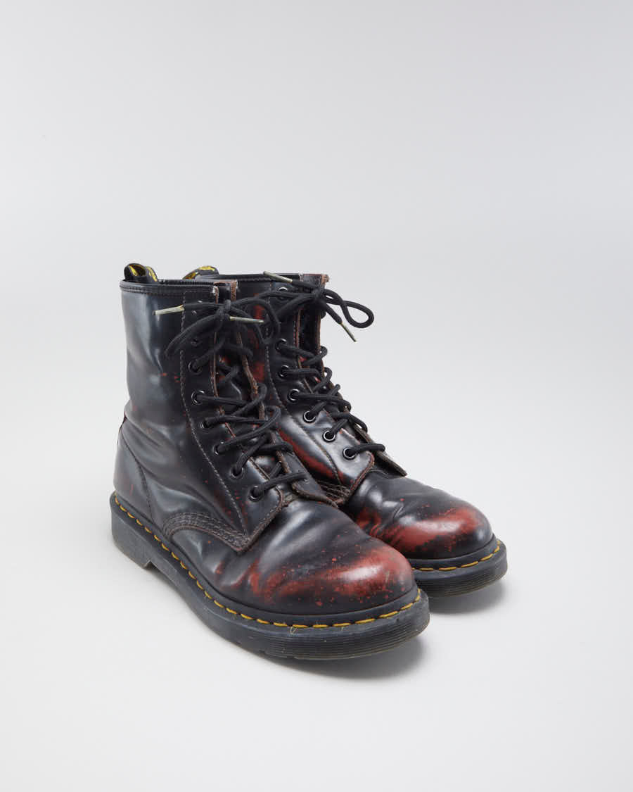 Women's Burgundy Dr Martens Boots - 5