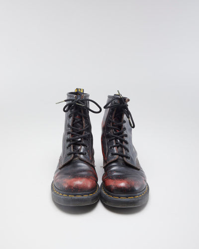 Women's Burgundy Dr Martens Boots - 5