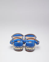 Women's Blue Christian Louboutin Platform Sandals - 5