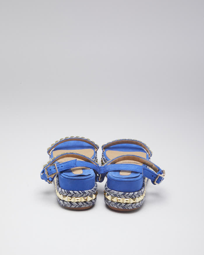 Women's Blue Christian Louboutin Platform Sandals - 5