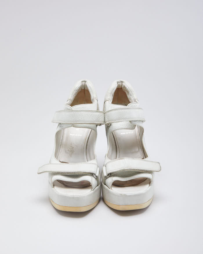 Vintage Woman's Cream Mui Mui Wedges - UK6