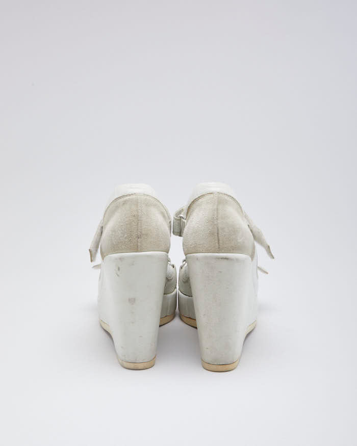 Vintage Woman's Cream Mui Mui Wedges - UK6